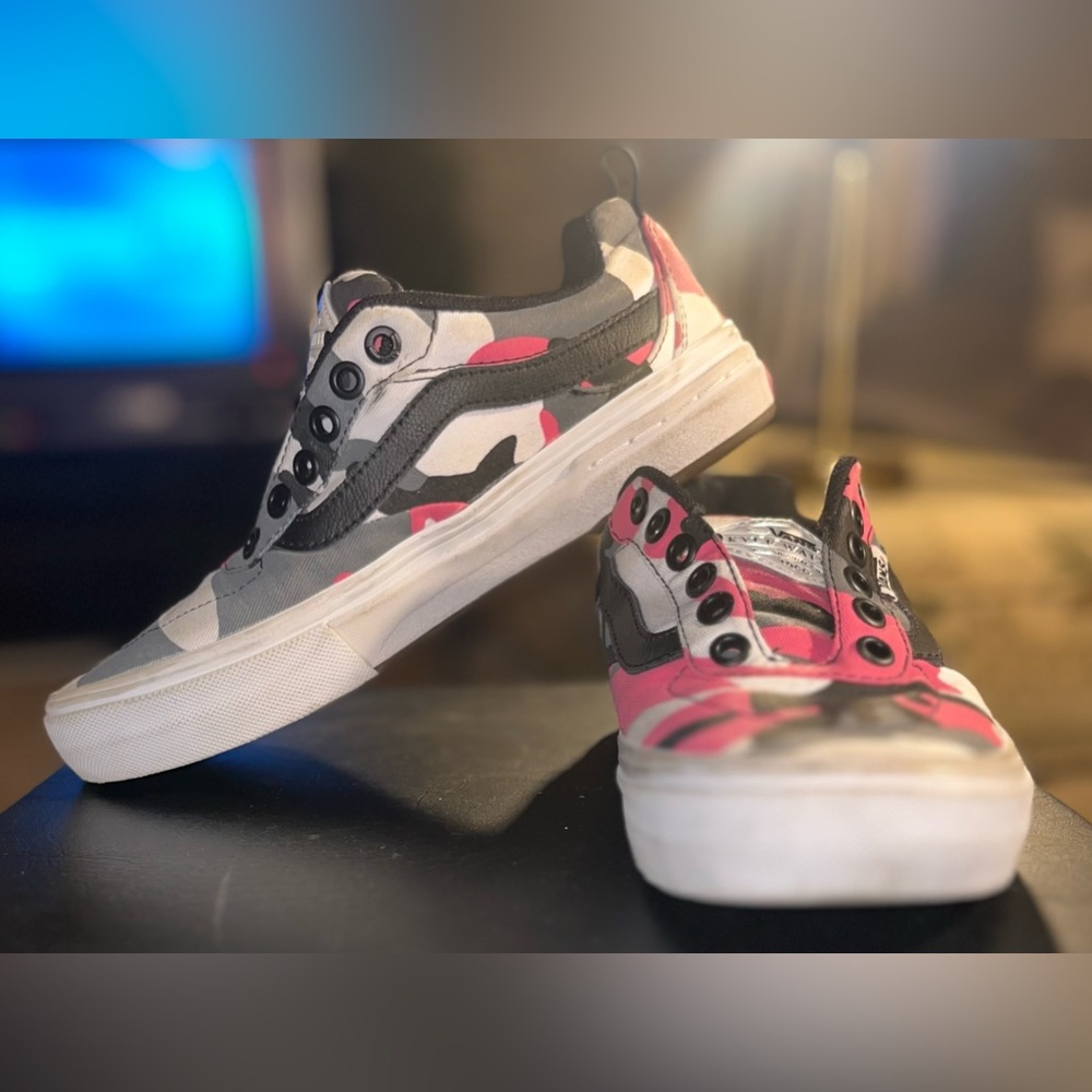 Vans Kyle Walker Pro Skateboard Shoes Men’s Size 4 Black White Pink Camo - Picture 8 of 15